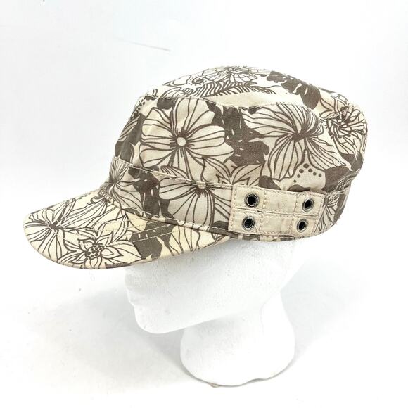 Koolaburra Flower Camo Women's Cotton Brown and Cream Cap 57cm/one size - Picture 1 of 6